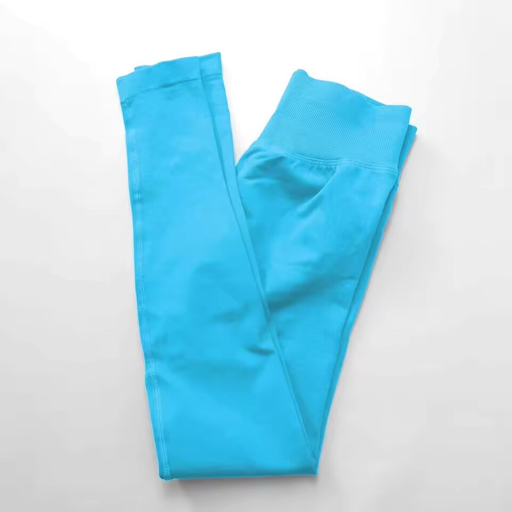 Naked Wardrobe High Waisted Leggings in Malibu Blue Size Small NWT - Picture 4 of 5